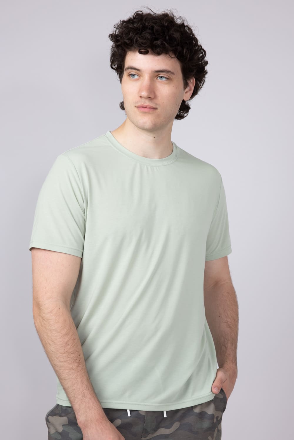 Free Fly Elevate Lightweight T-Shirt for Men in Sage Green