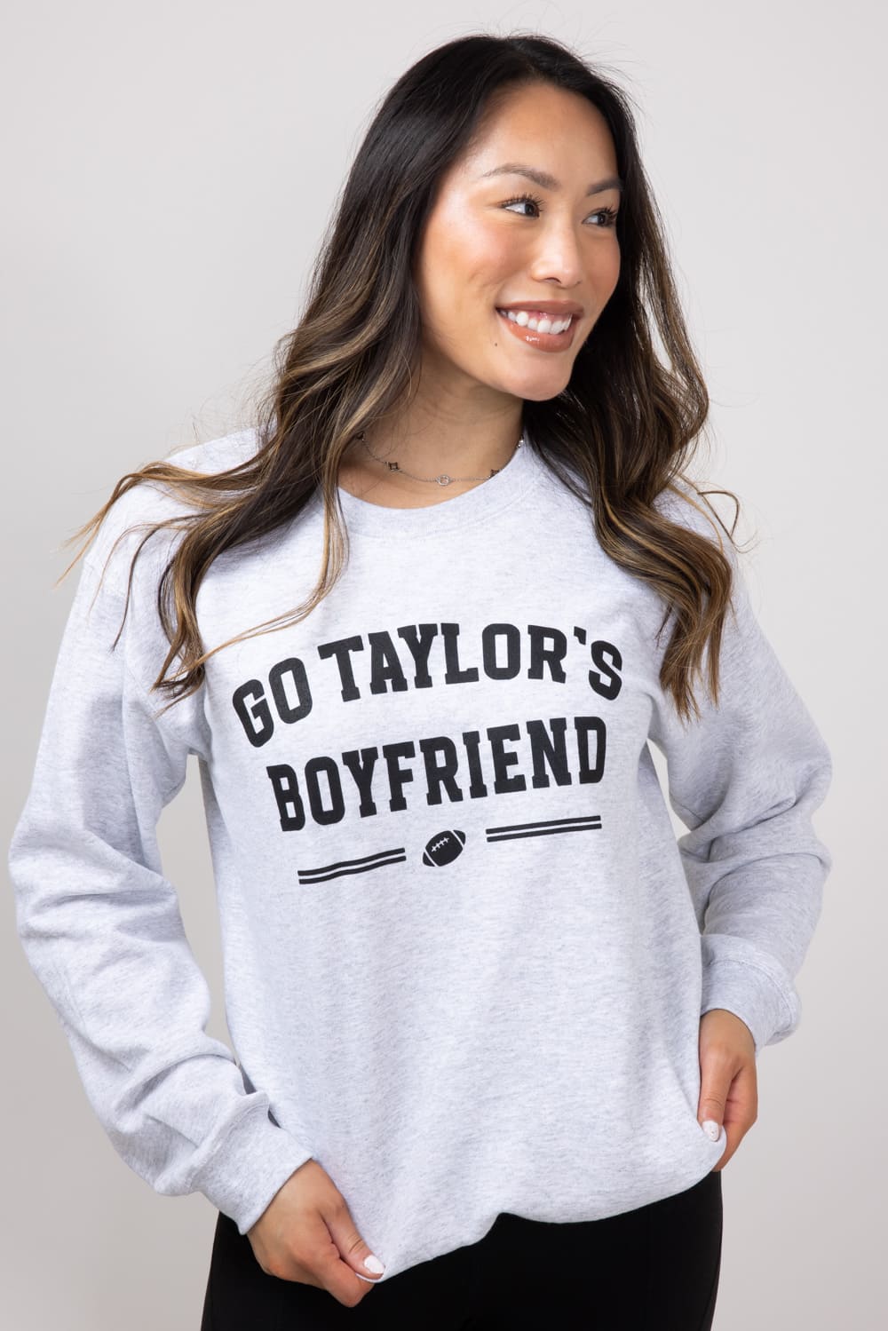 Go Taylor’s Boyfriend Sweatshirt for Women in Ash Grey