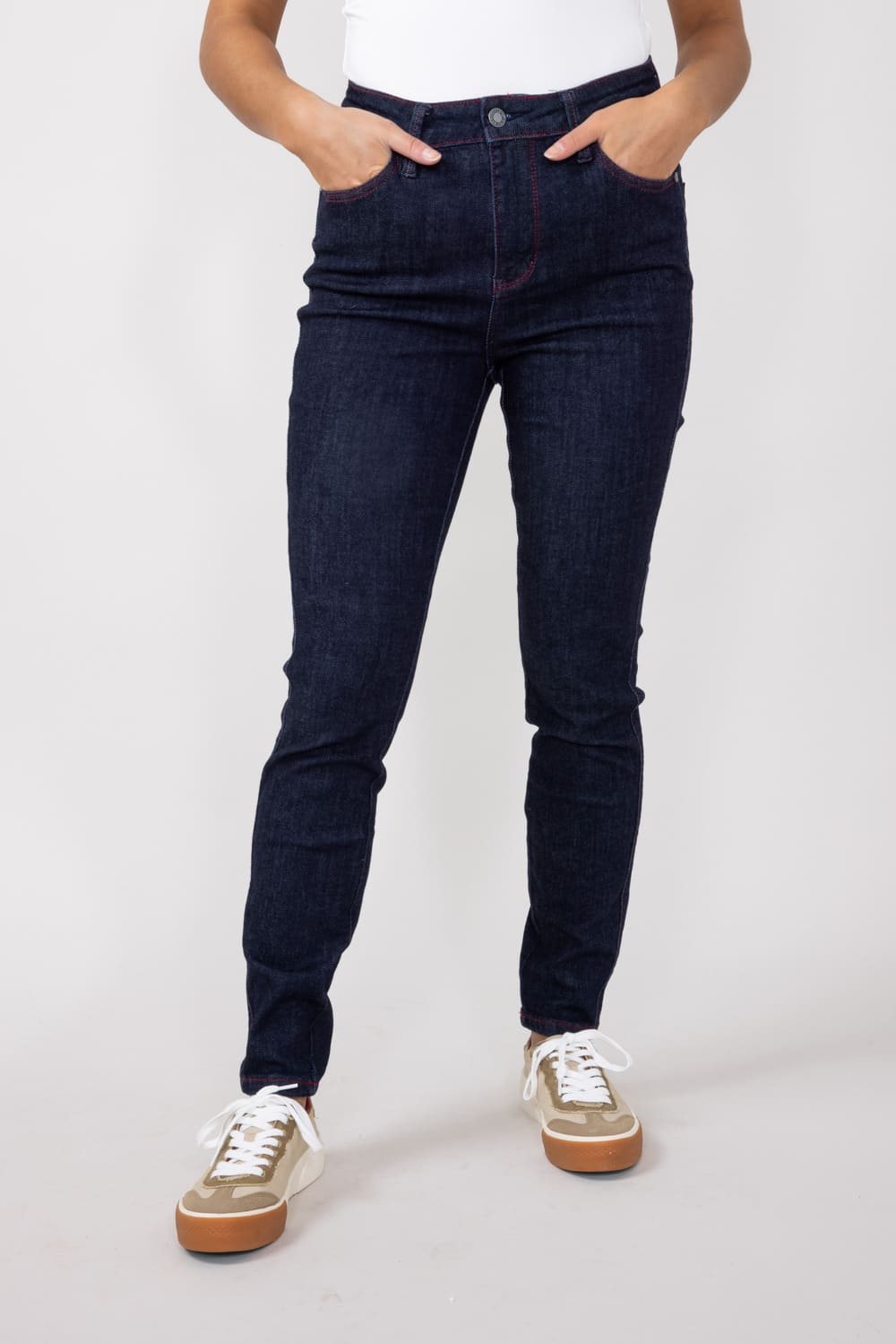 Judy Blue High Rise Dark Wash Heart Pocket Skinny Jeans for Women
