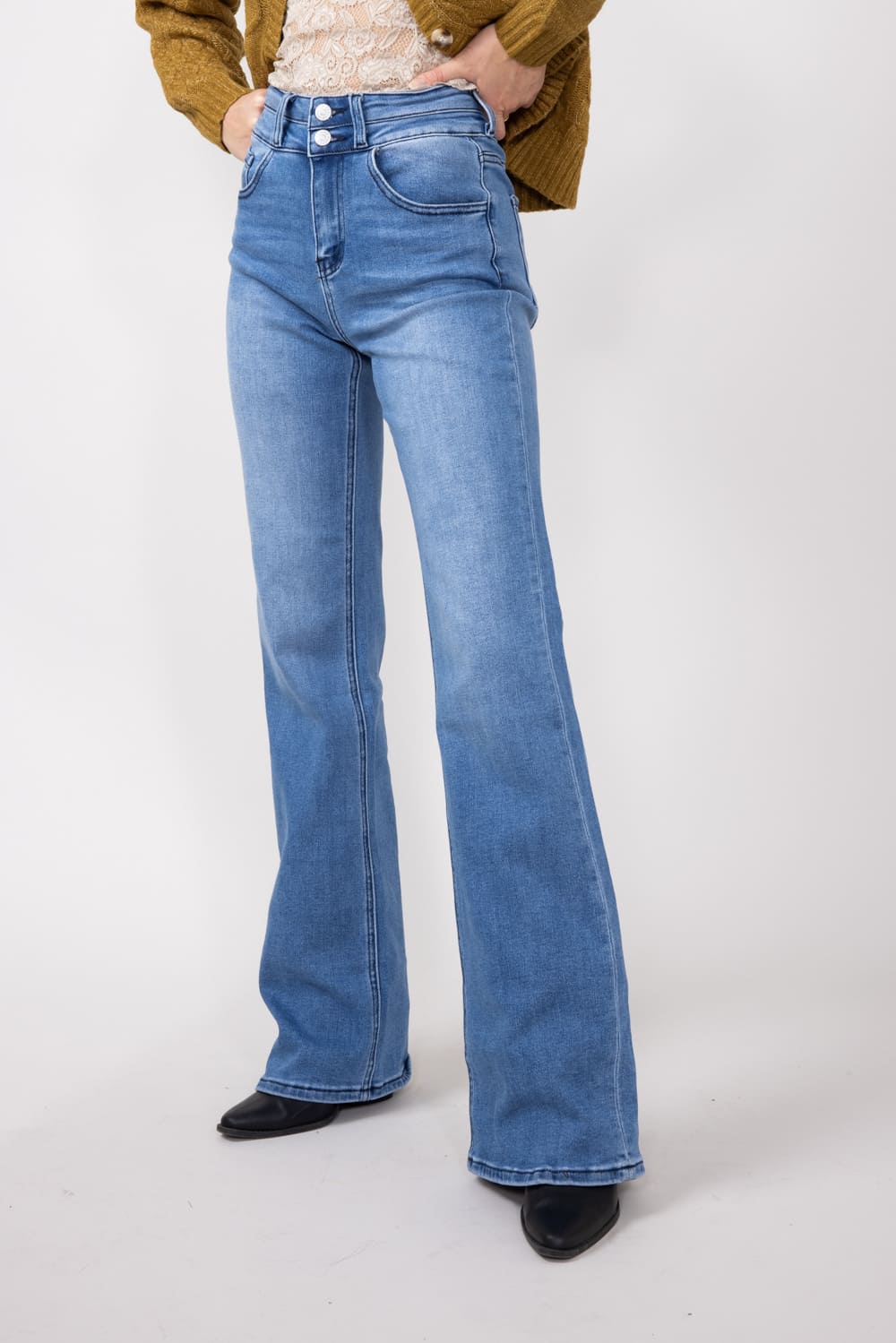 KanCan High-Rise Wide Flare Jeans for Women