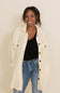 La Miel Sunset Fleece Shacket for Women in Cream Yellow