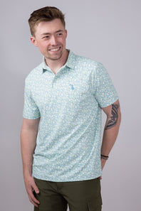Local Boy Dirty Murtle Margarita Polo Shirt for Men in Blue Green