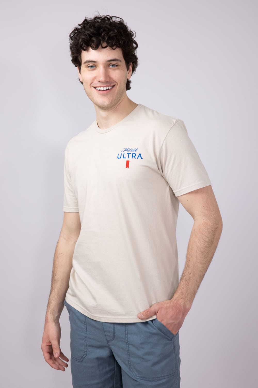 Michelob Ultra Golf T-Shirt for Men in Sand