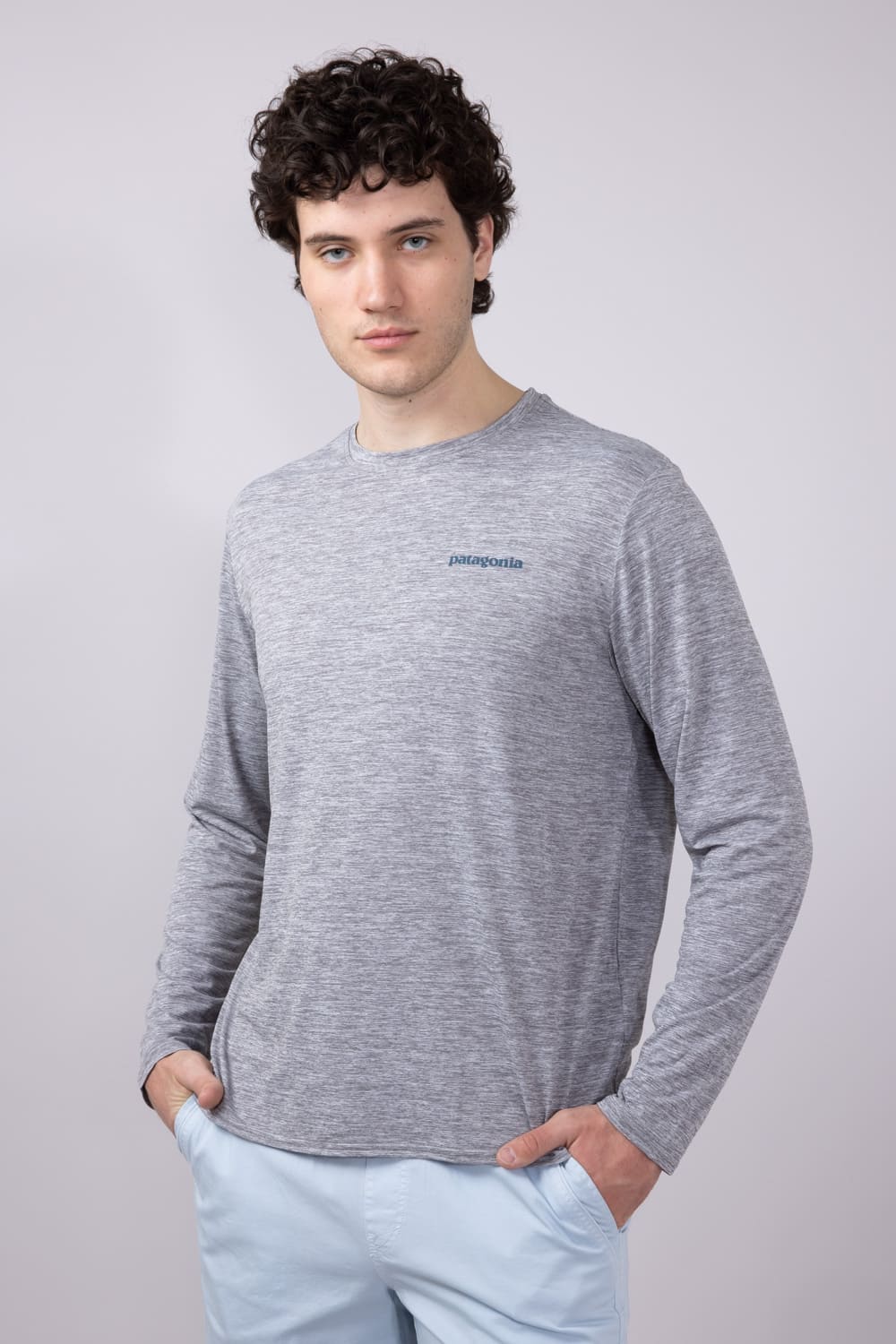 Patagonia Men’s Capilene Cool Daily Graphic T-Shirt for Men in Grey