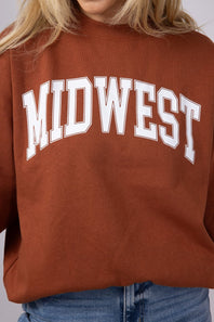 1897 Active Midwest Sweatshirt for Women in Rust