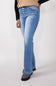 High-Rise Light Wash Button Down Bootcut Jeans for Women