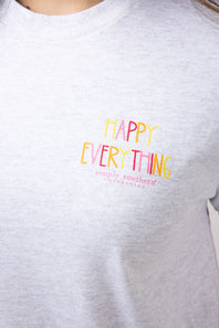 Simply Southern Happy Everything T-Shirt for Women in Ash Gray