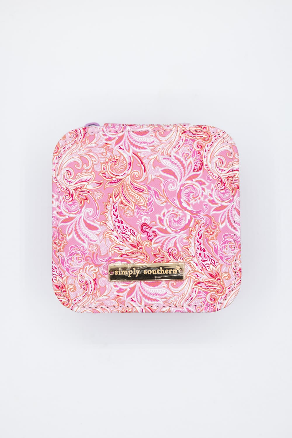 Simply Southern Jewelry Box Case in Pink Paisley