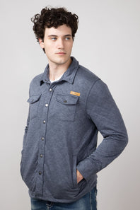Simply Southern Quilted Shacket for Men in Slate