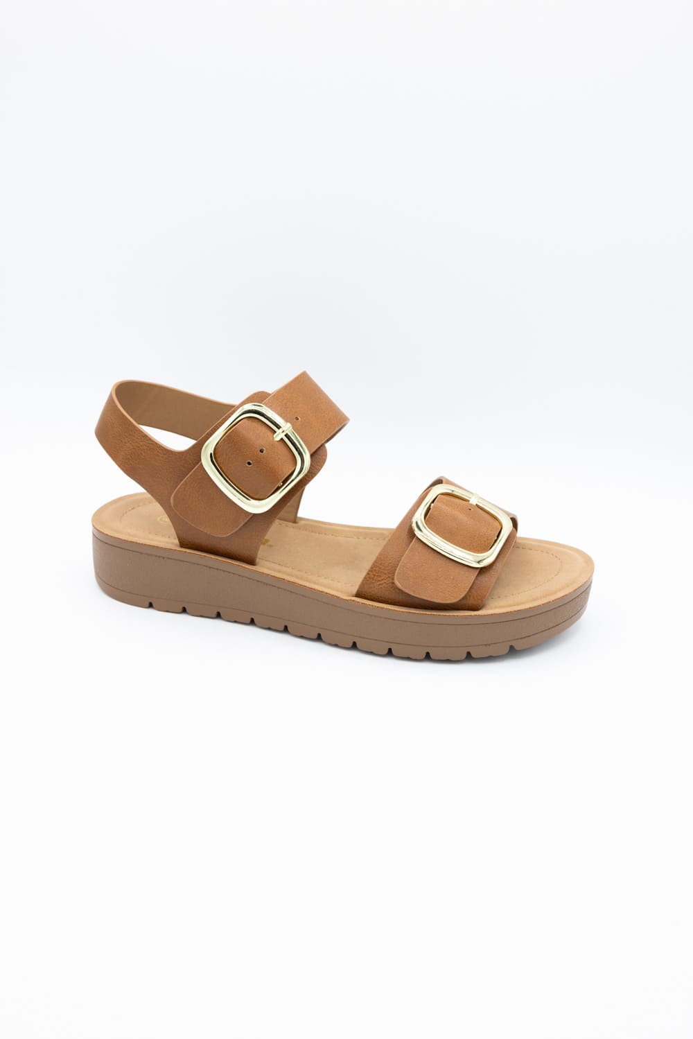 Soda Jackie Platform Sandals for Women in Tan