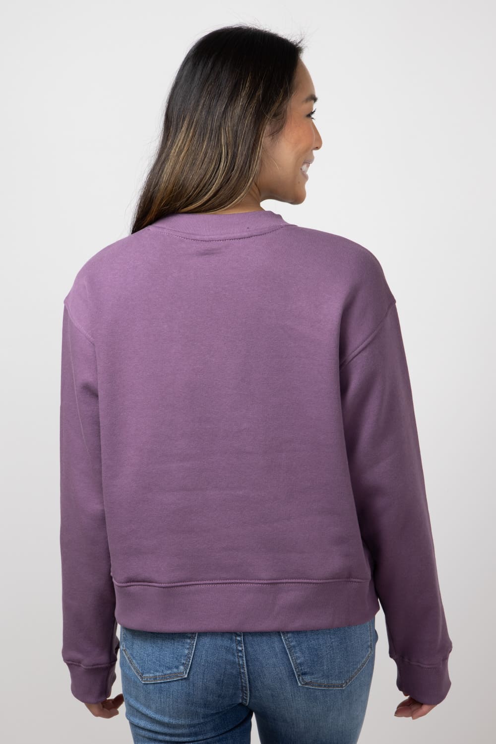 The North Face Evolution Fleece Sweatshirt for Women in Midnight Mauve