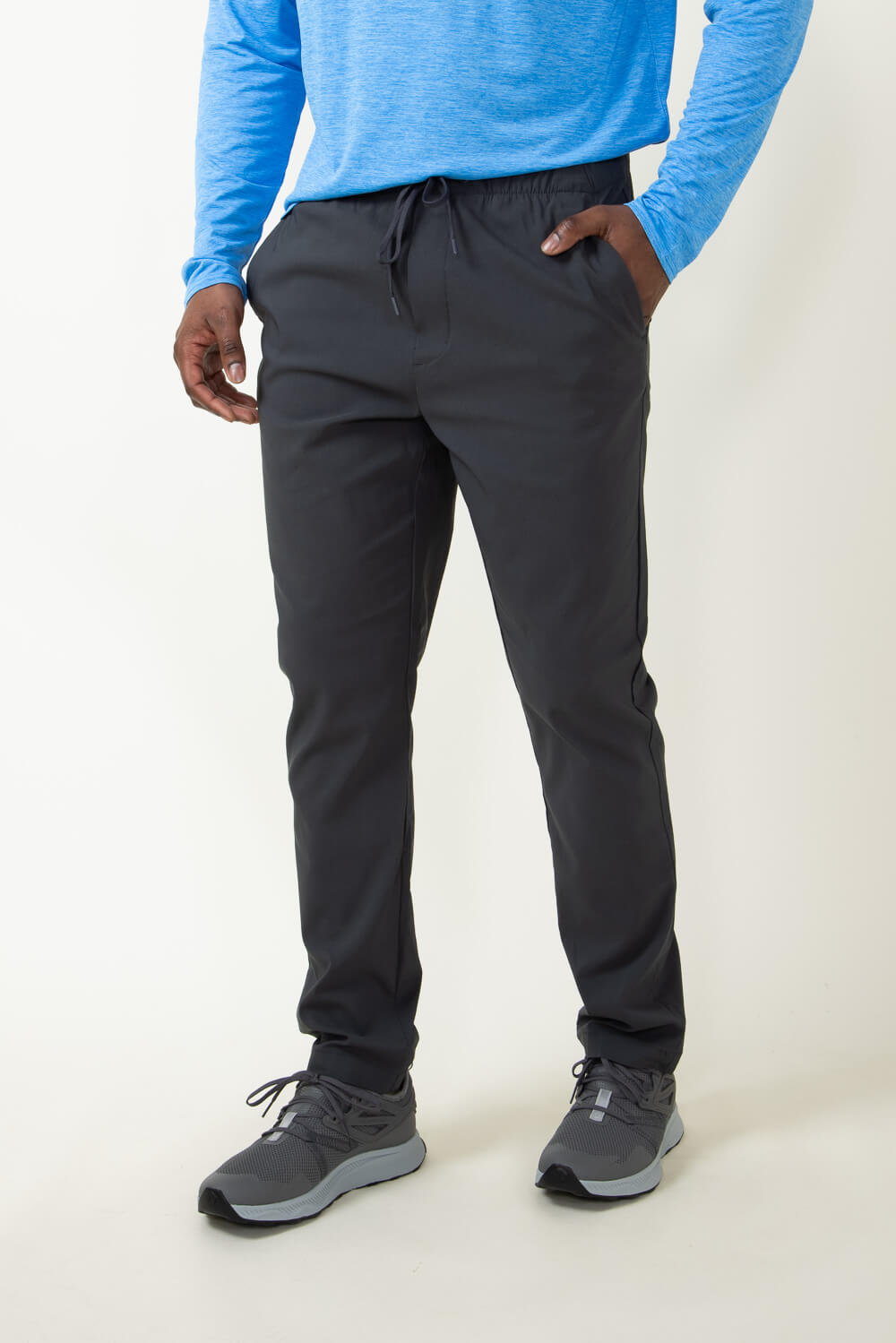 Copper & Oak Elastic File Tech Jogger Pants for Men in Grey