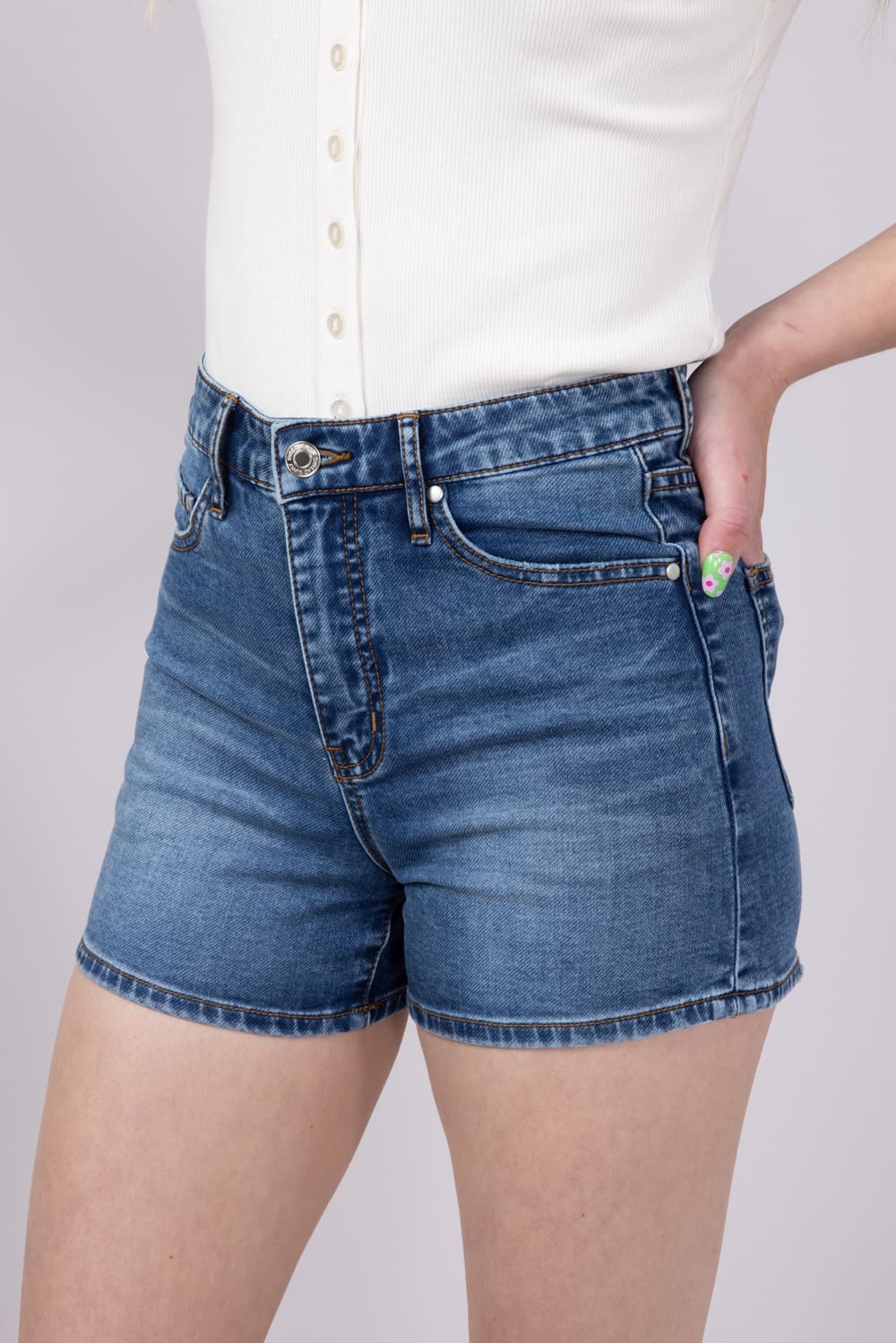 Thread & Supply Rowan Terry Mid-Rise Stretch Denim Shorts for Women