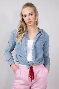 Thread & Supply Shay Denim Shirt for Women in Light Wash