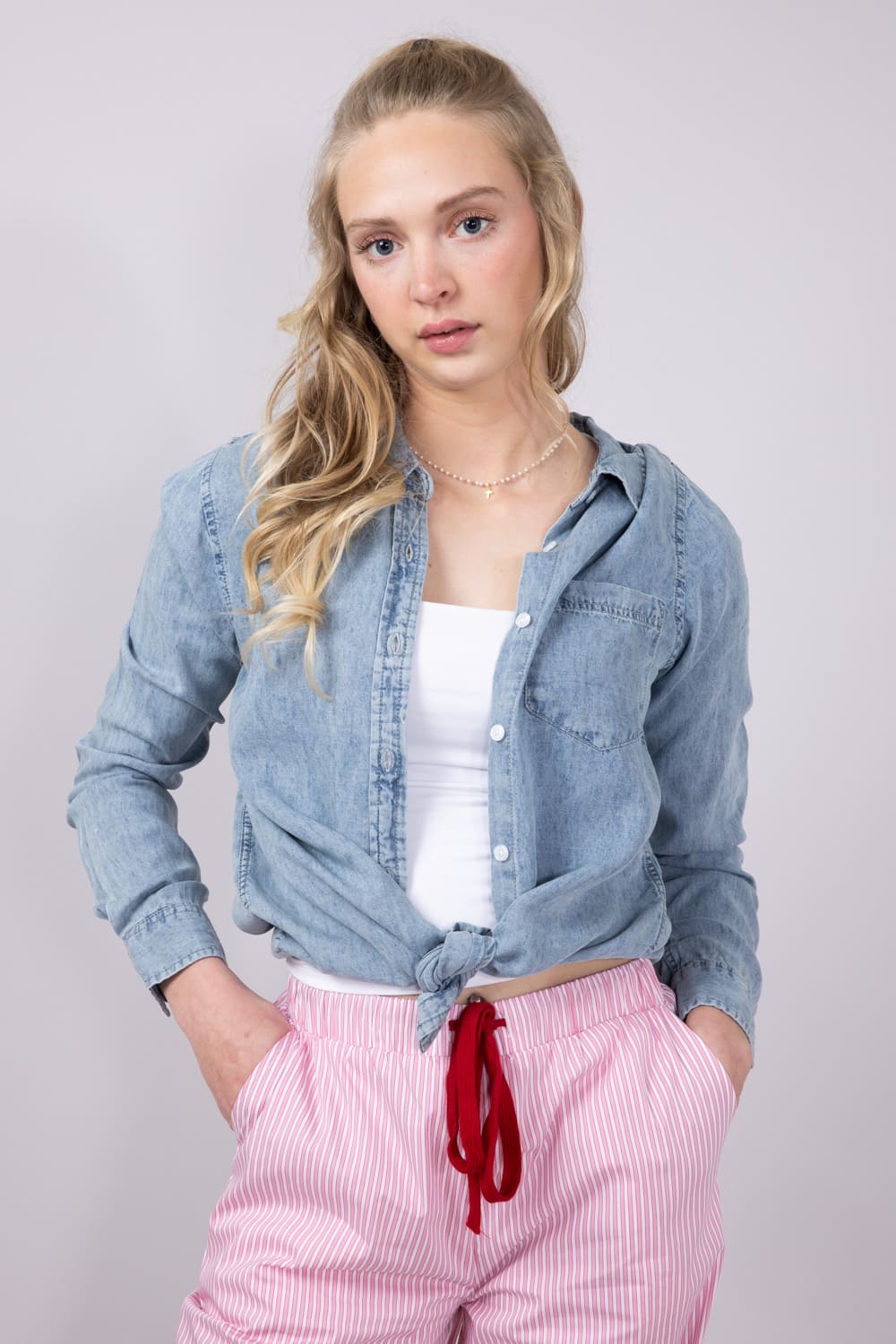 Thread & Supply Shay Denim Shirt for Women in Light Wash