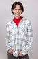 Thread & Supply Lewis Soft Luxe Button Up Shirt for Women in Beige/Moss Plaid