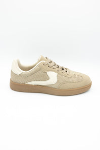 Top Moda Remus Raffia Sneakers for Women in Taupe