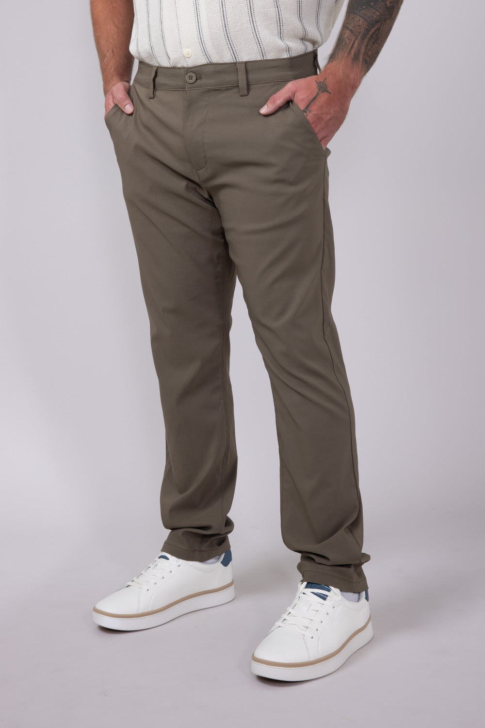 Copper & Oak Faille Trouser Pants for Men in Mushroom