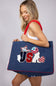 Simply Southern Everyday USA Patch Canvas Tote Bag in Navy