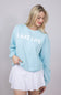 Simply Southern Womens Lake Life Sweatshirt for Women in Mint