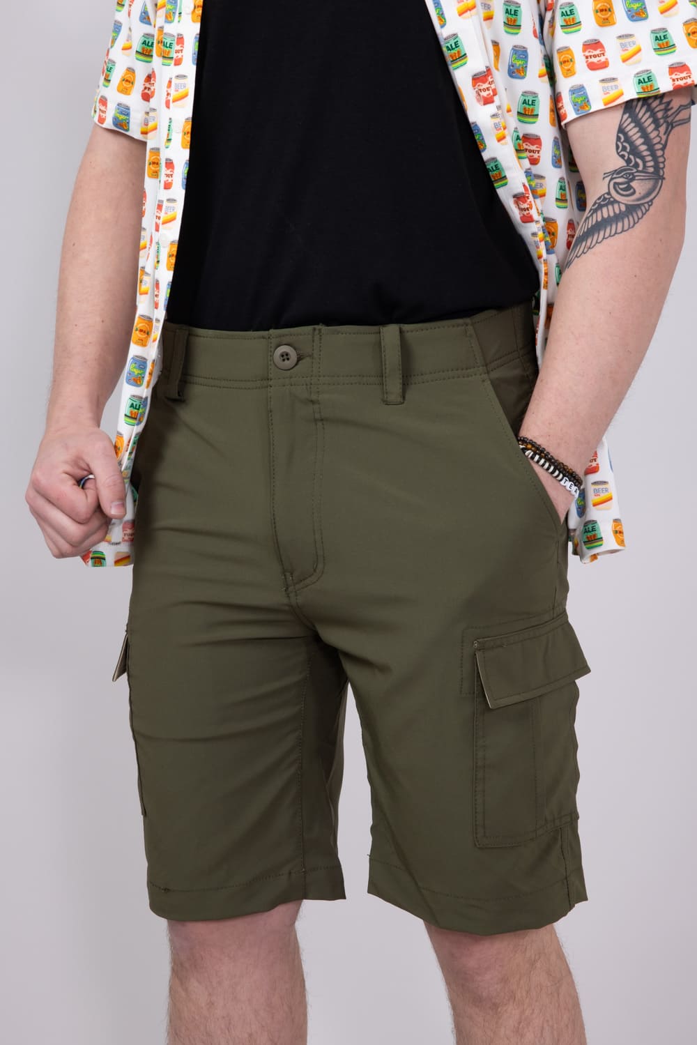 WearFirst 10" Cargo Shorts for Men in Olive Night