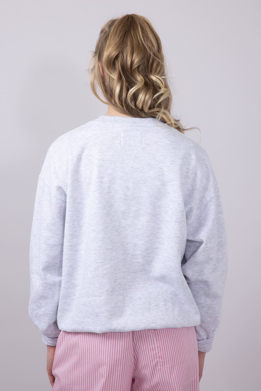 1897 Active Embroidered Bow Sweatshirt for Women in Ice Grey | GT874-ICEGREY