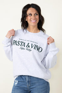 1897 Active Pasta & Vino Napa Valley Sweatshirt for Women in Grey