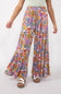 Tiered Floral Beach Pant for Women in White Multi