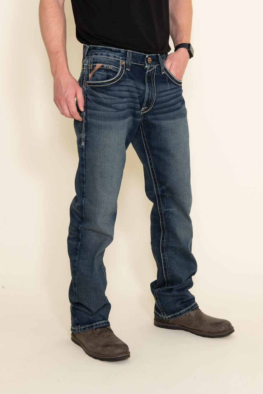 Brooklyn Athletics Twill Cargo Jogger Pants for Men in Black