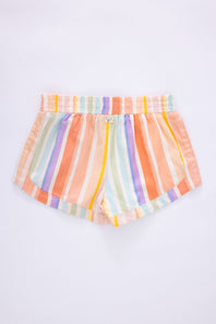 Billabong Youth Mad For You Stripe Elastic Waist Shorts for Girls in Multi 