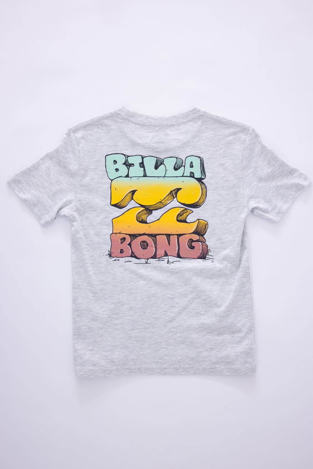 Billabong Youth Sunset Stack T-Shirt for Boys in Light Grey Heather