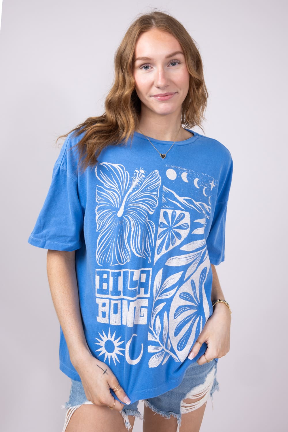 Billabong Summer Nights Graphic T-Shirt for Women in True Blue