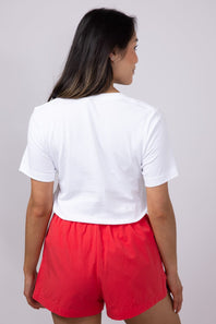 Cherry Stamps Graphic T-Shirt for Women in White