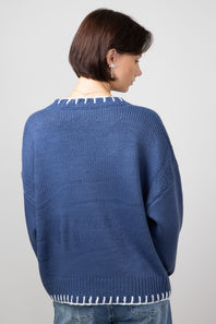 Bailey Rose Bow Sweater for Women in Midnight