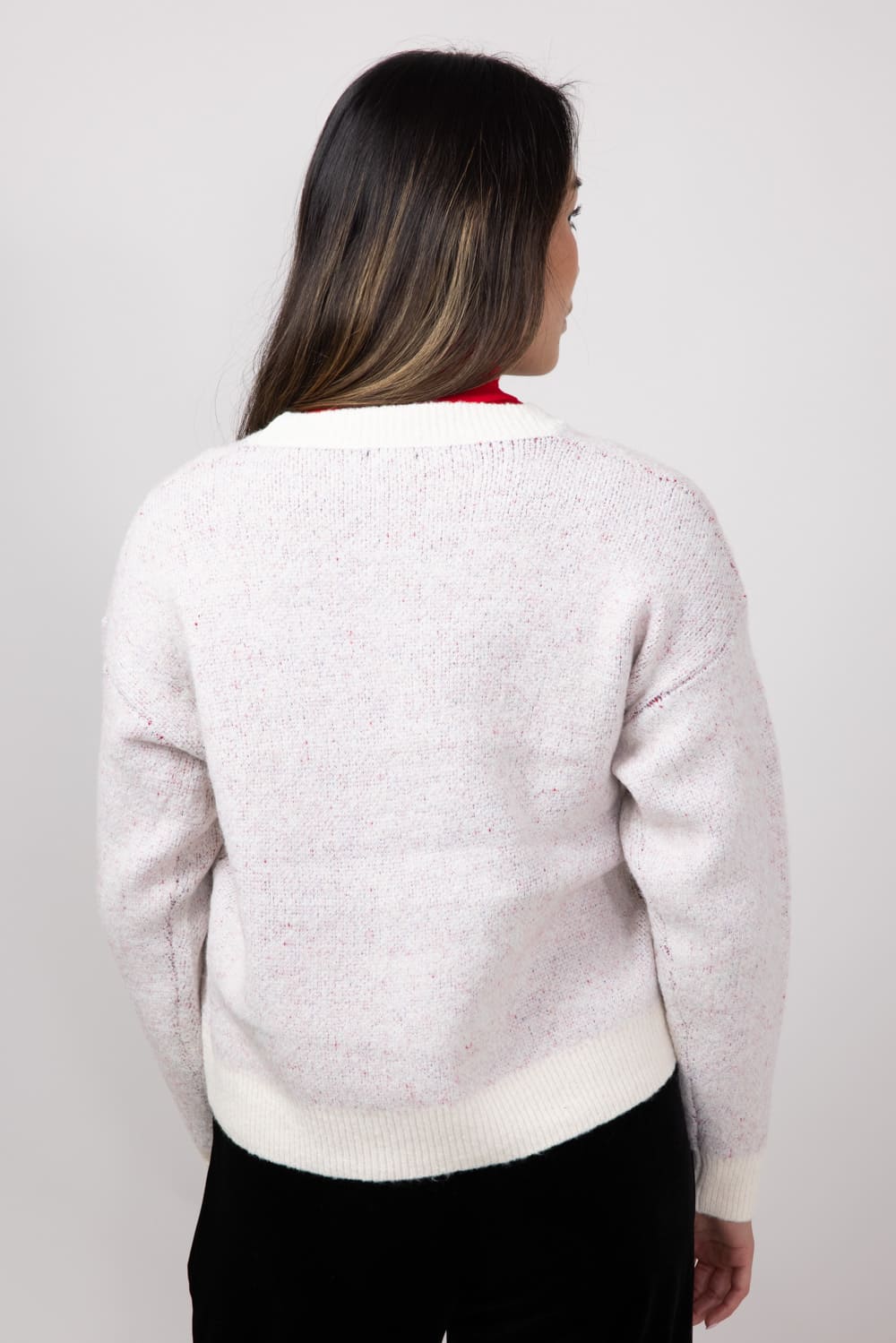 Bear Crewneck Sweater for Women in Ivory