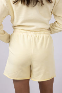 C&C California Carmen Sunwashed French Terry Shorts for Women in Yellow | 89J03125-BEIGE