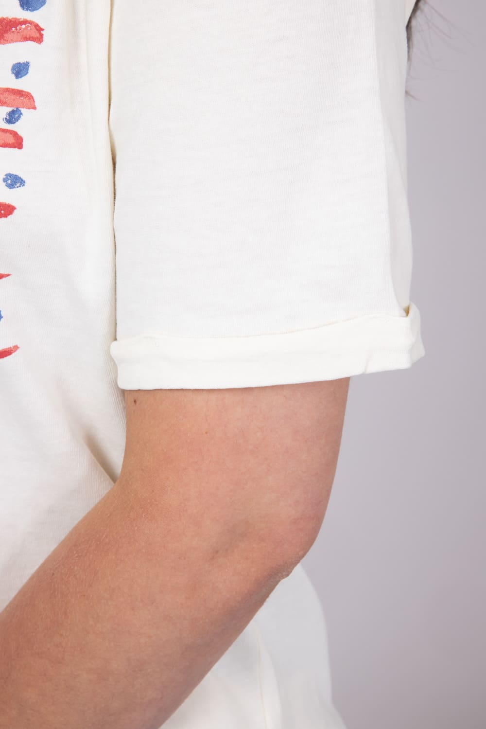 C&C California Melissa Sunwashed Flag Girlfriend T-Shirt for Women in White