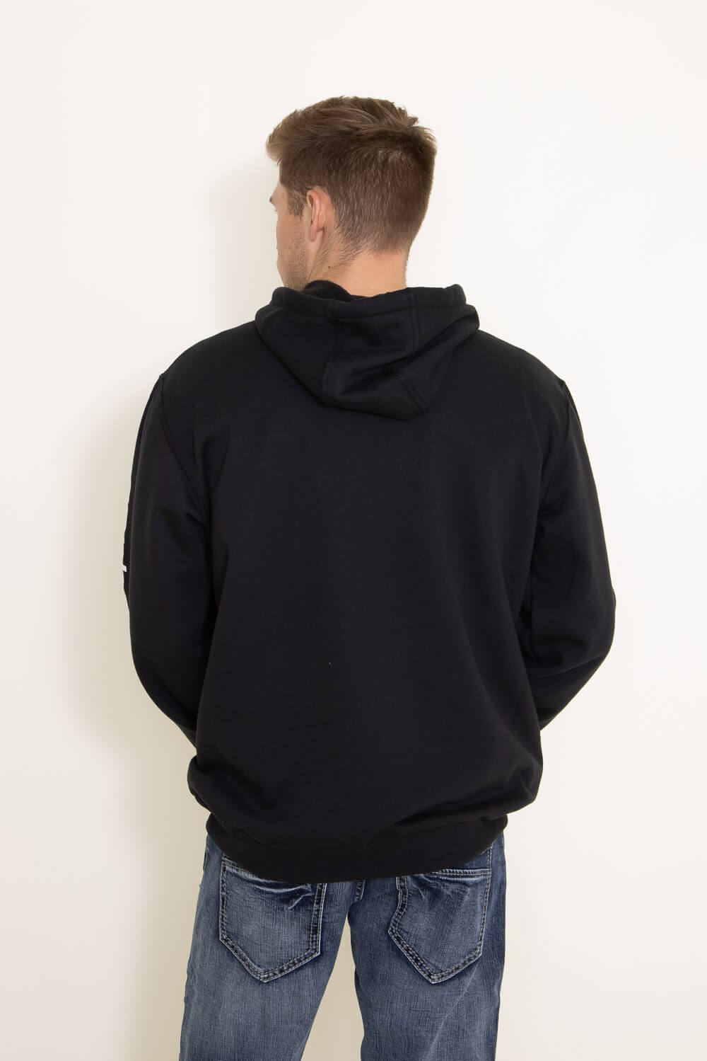 Carhartt Logo Sleeve Graphic Hoodie for Men in Black
