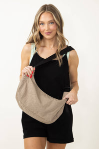 Crescent Bag for Women in Tan