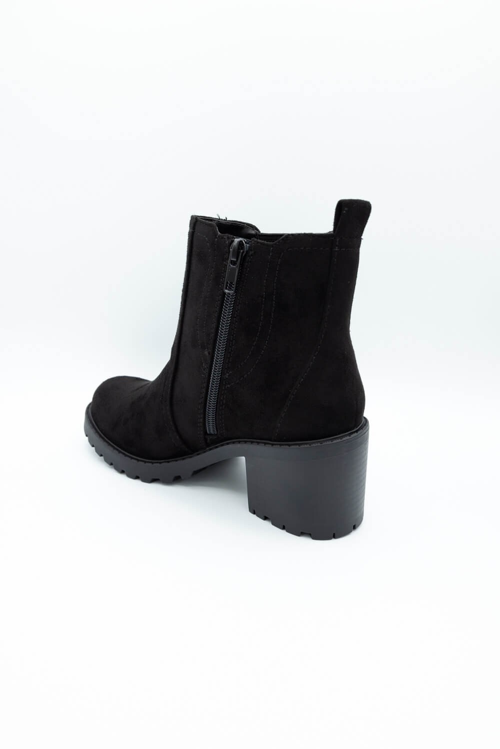 Soda Spirea Lug Booties for Women in Black