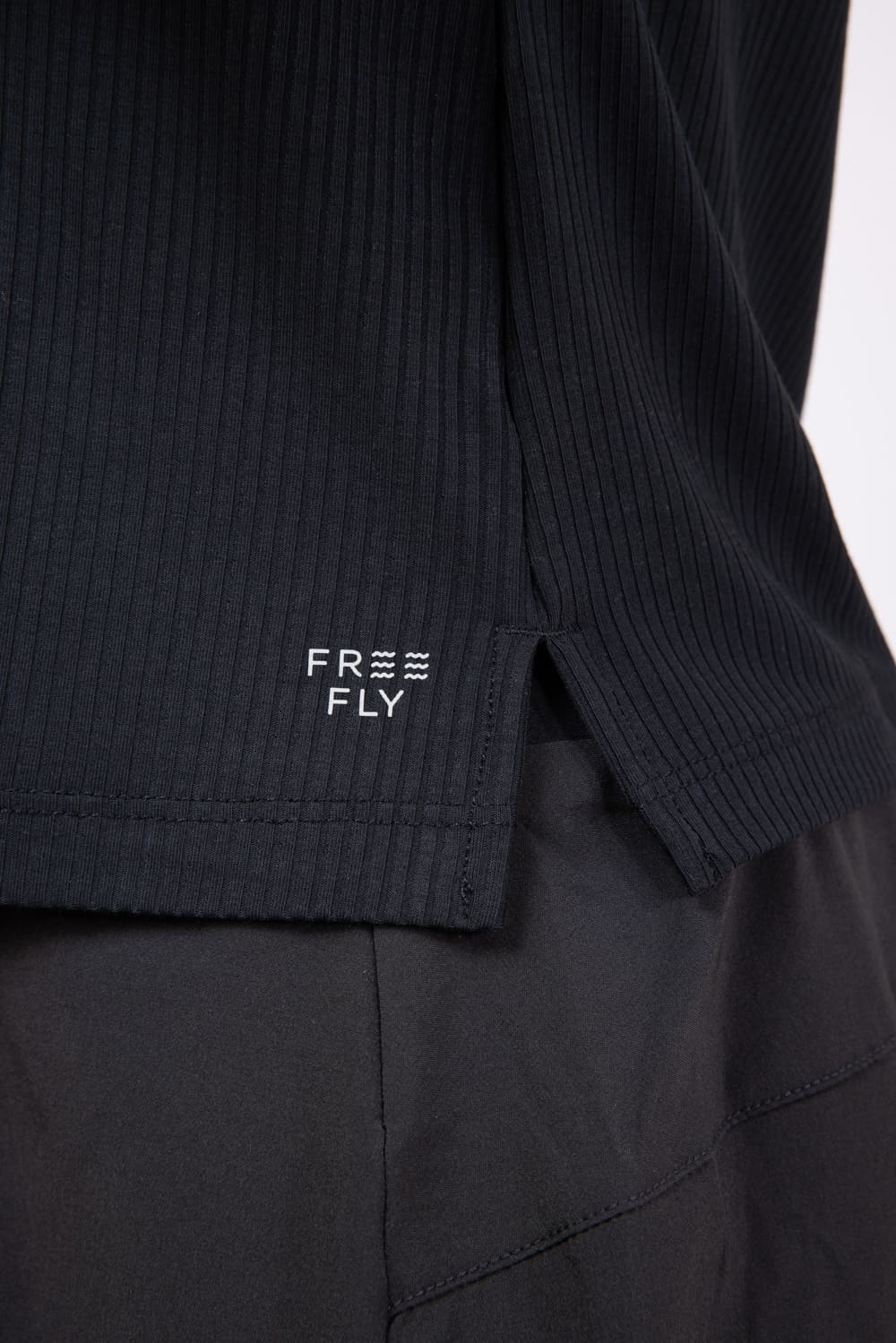 Free Fly Ribbed Bamboo Long Sleeve Shirt for Women in Black