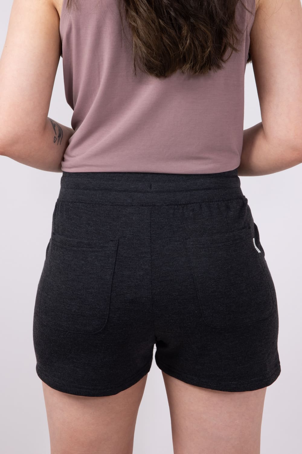 Free Fly Bamboo Lightweight Fleece Shorts for Women in Heather Black