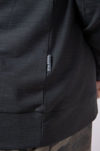 Free Fly Bamboo Slub Hoodie II for Men in Black Sand
