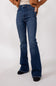 Hidden High Rise Flare Jeans for Women in Dark Wash