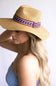 Straw Wide Brim Hat with Band for Women in Camel