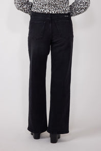 KanCan High Rise Wide Leg Clean Hem Jeans for Women in Black
