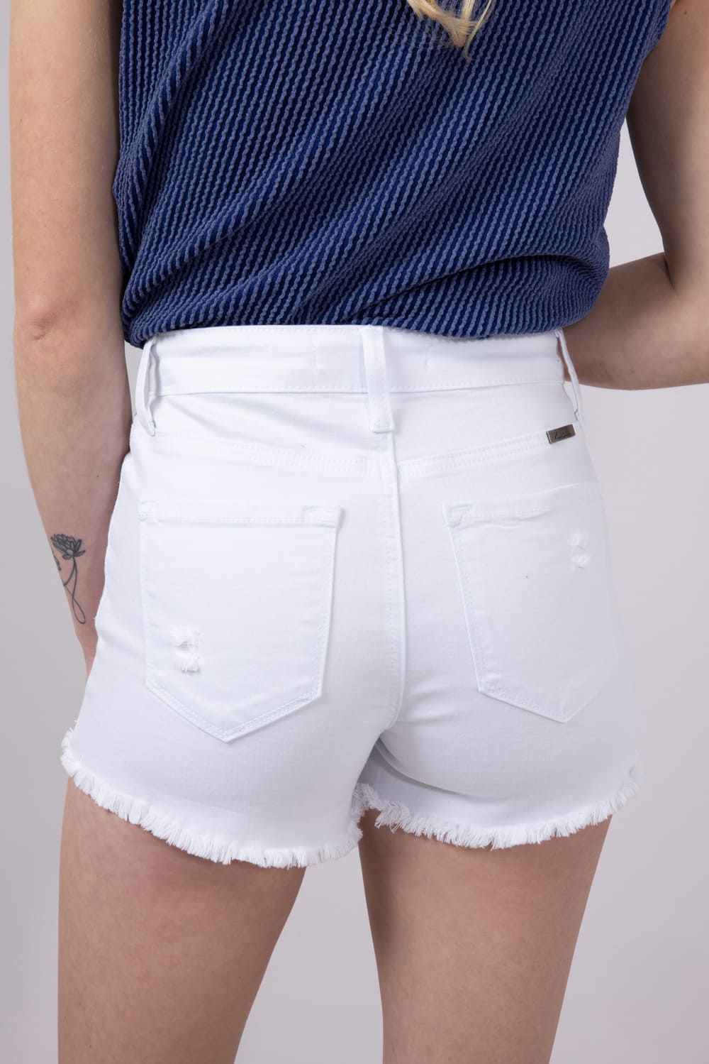 KanCan x Glik’s Best Friend Denim Shorts for Women in White