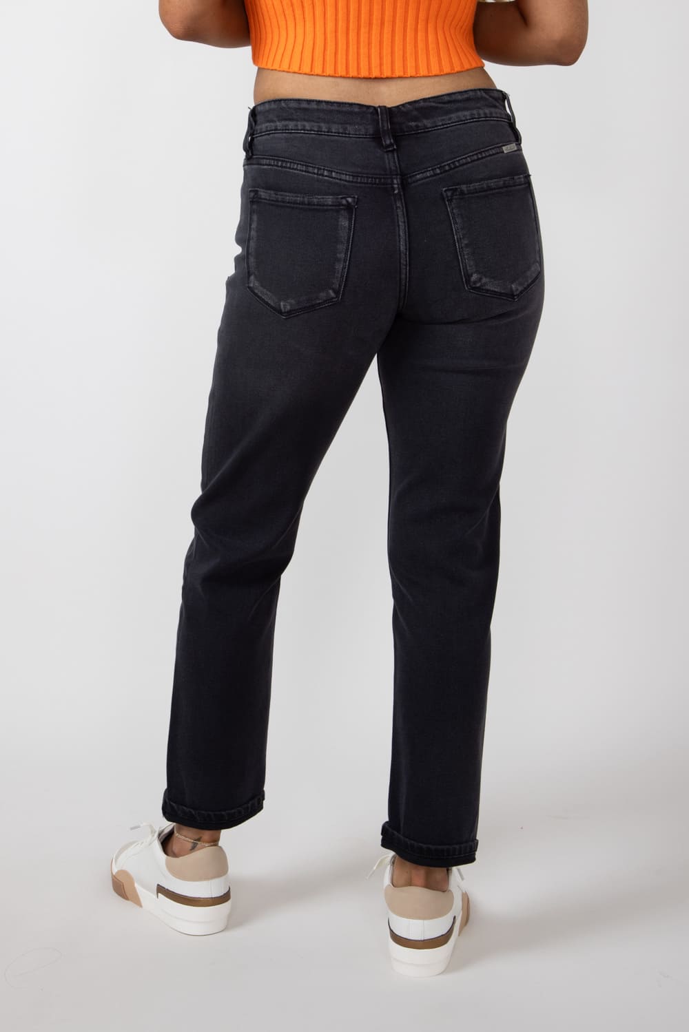 KanCan High Rise Slim Boyfriend Jeans in Grey for Women