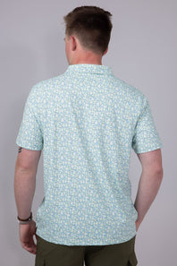 Local Boy Dirty Murtle Margarita Polo Shirt for Men in Blue Green
