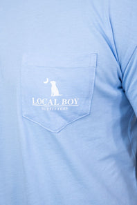 Local Boy Peppermint T-Shirt for Men in Washed Denim